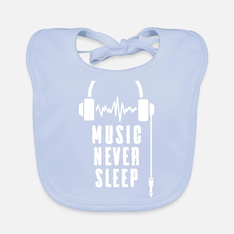 Music Never Sleep Baby Bio-Lätzchen