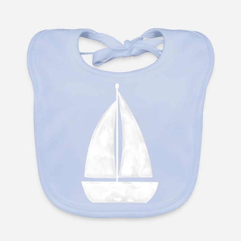 Segelschiff, Segelboot, Baby Bio-Lätzchen
