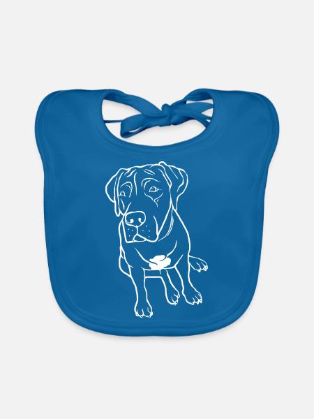 Presa Canario - Bavoir bio Bébé - bleu paon - Devant