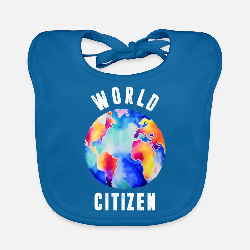 World Citizen Graphic Organic Baby Bibs