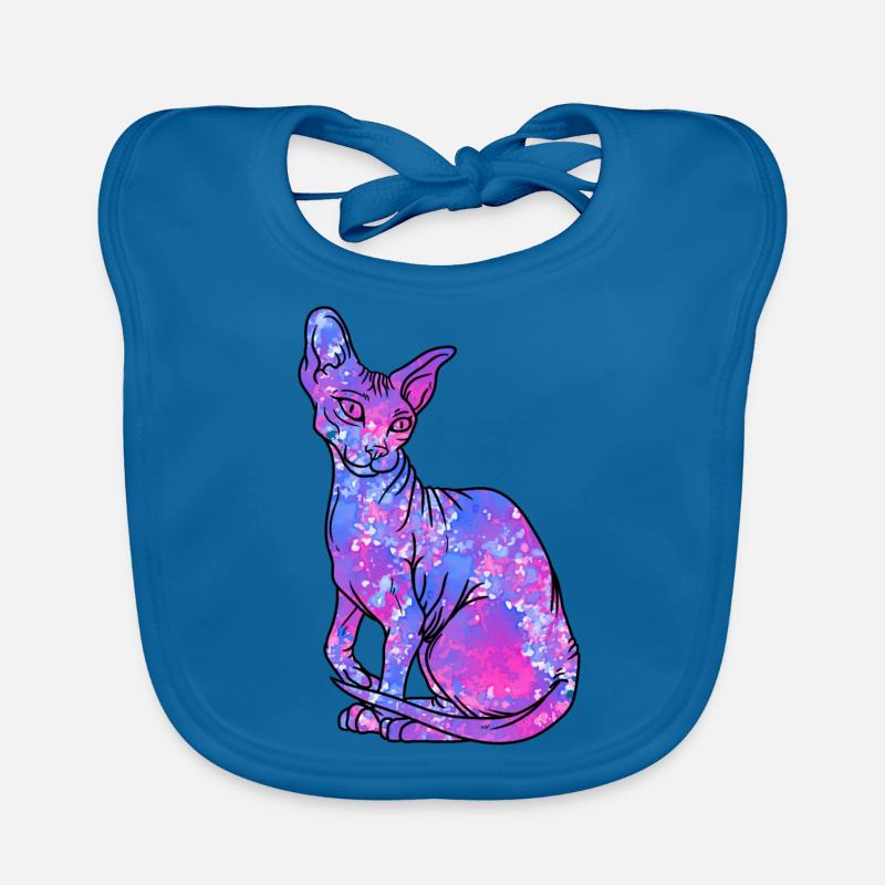 Sphynx Chat Sans Poils Galaxy Kitty Bavoir bio Bébé