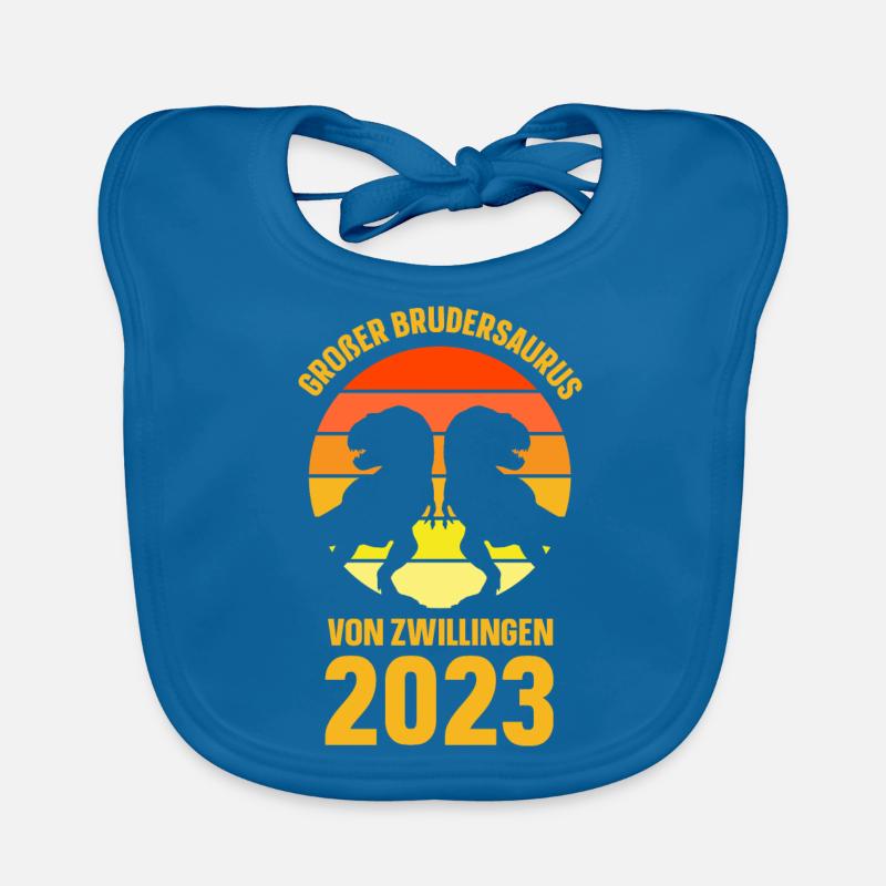 Großer Bruder 2023 Großer Zwillinge Brudersaurus Baby Bio-Lätzchen