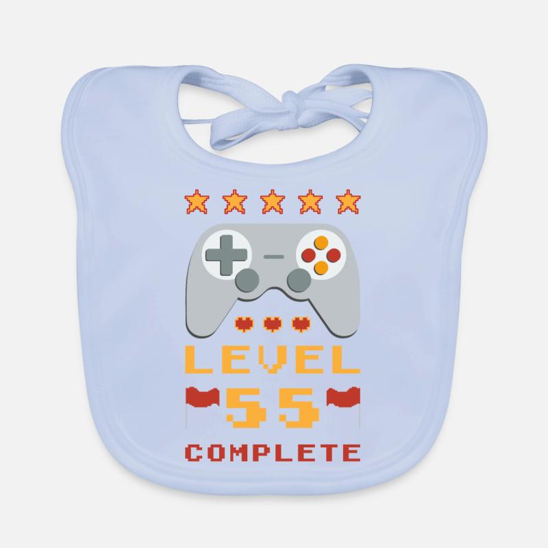 55th Birthday Level 55 Complete Organic Baby Bibs