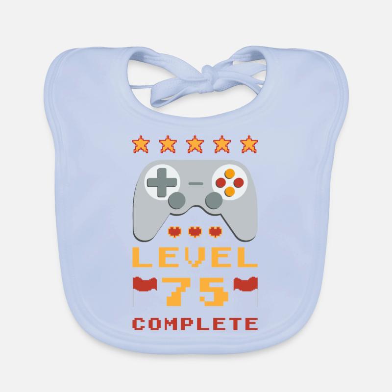 75th Birthday Level 75 Complete Organic Baby Bibs