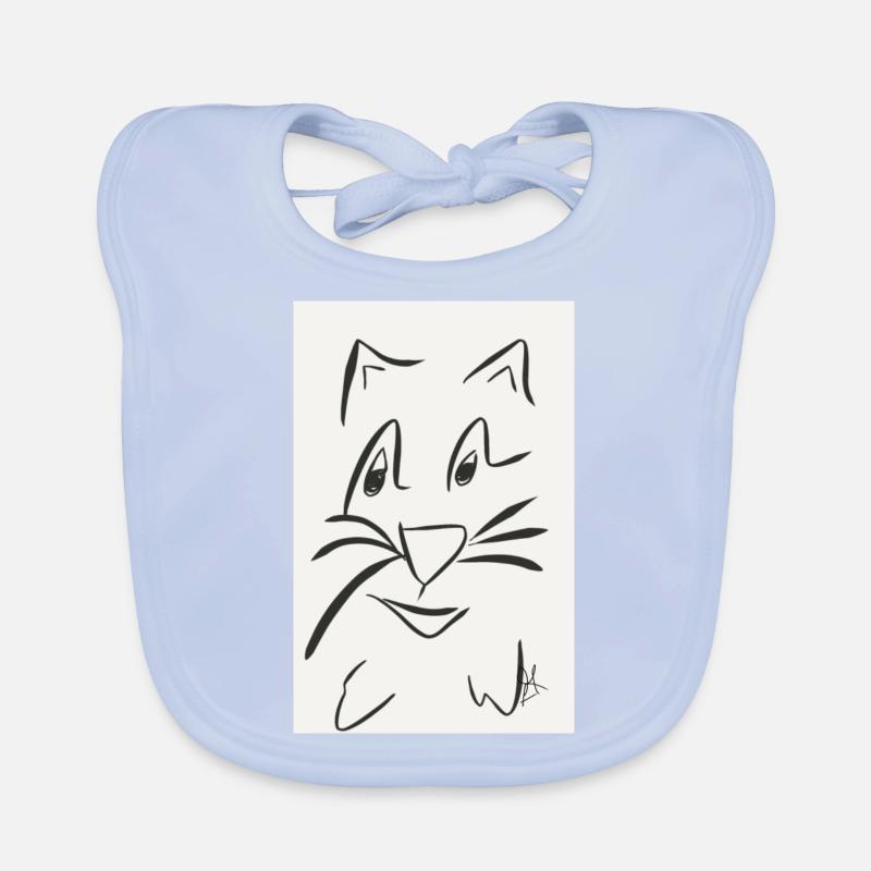 Conception de visage de chat mignon Bavoir bio Bébé