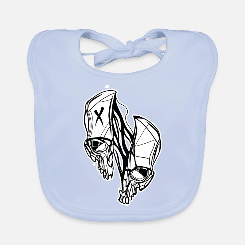 Geteilter Schädel // Illustration Baby Bio-Lätzchen