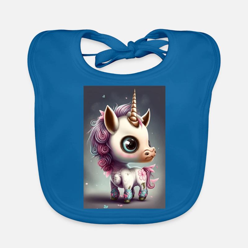 Chibi Einhorn Baby Bio-Lätzchen