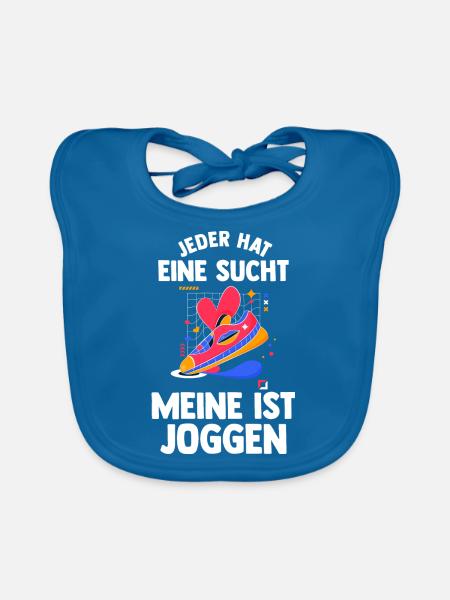 Läufer Joggen Laufen - Baby Bio-Lätzchen - Pfauenblau