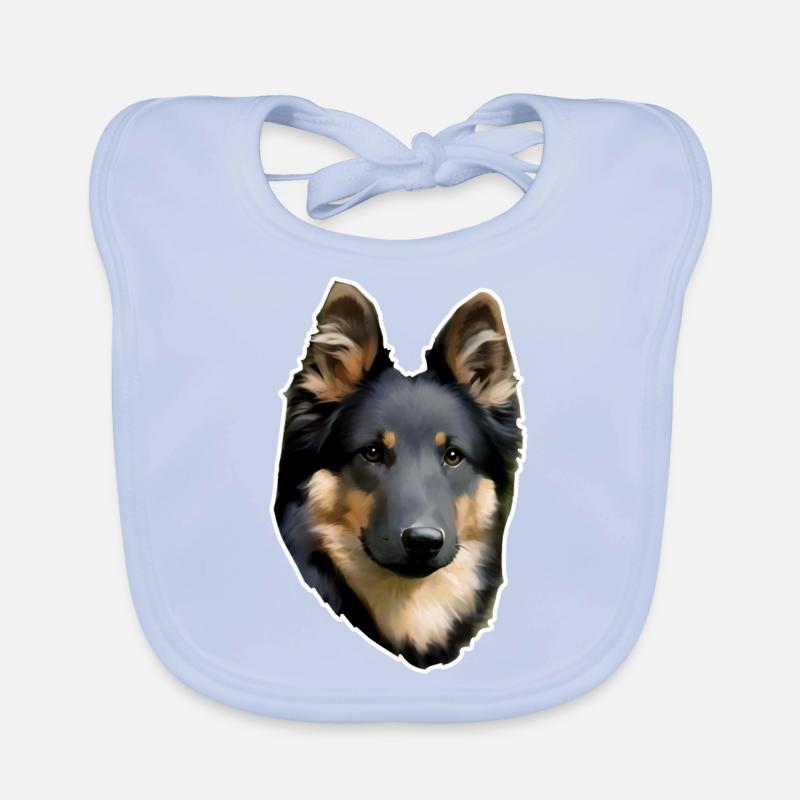 Böhmischer Schäferhund chodsky Baby Bio-Lätzchen