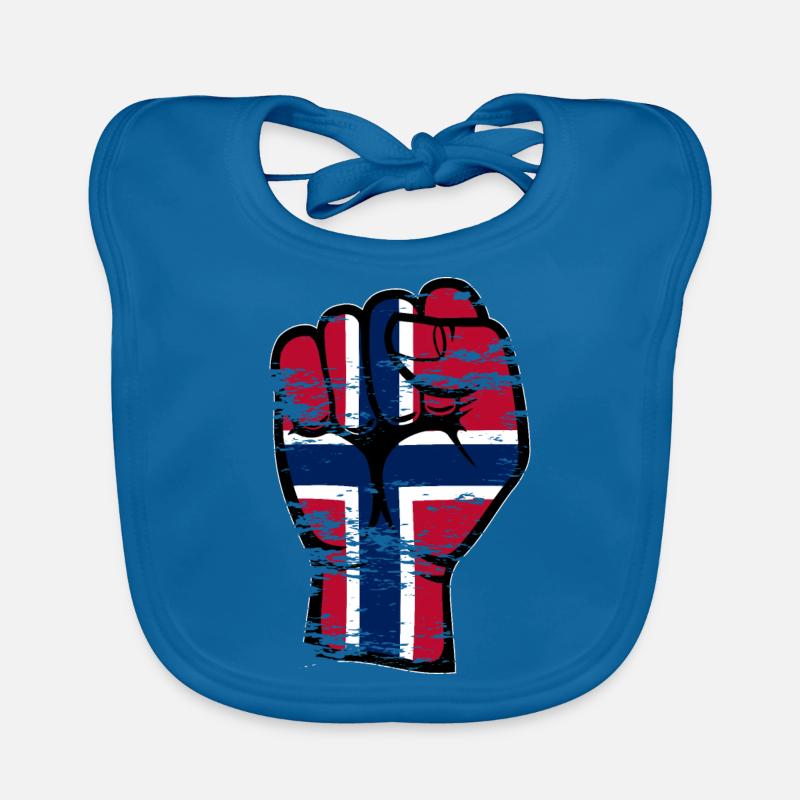 Drapeau de la Norvège poing à la main utilisé symbole Bavoir bio Bébé