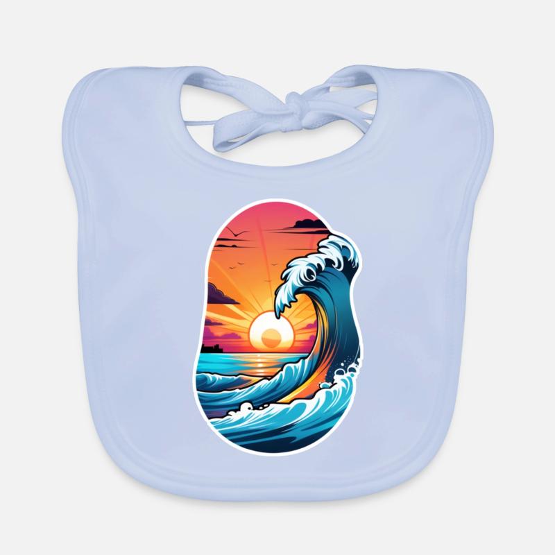 Wave - Summer - Holidays Organic Baby Bibs