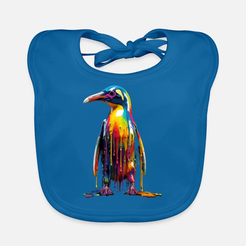 Rainbow Penguin Baby Bio-Lätzchen