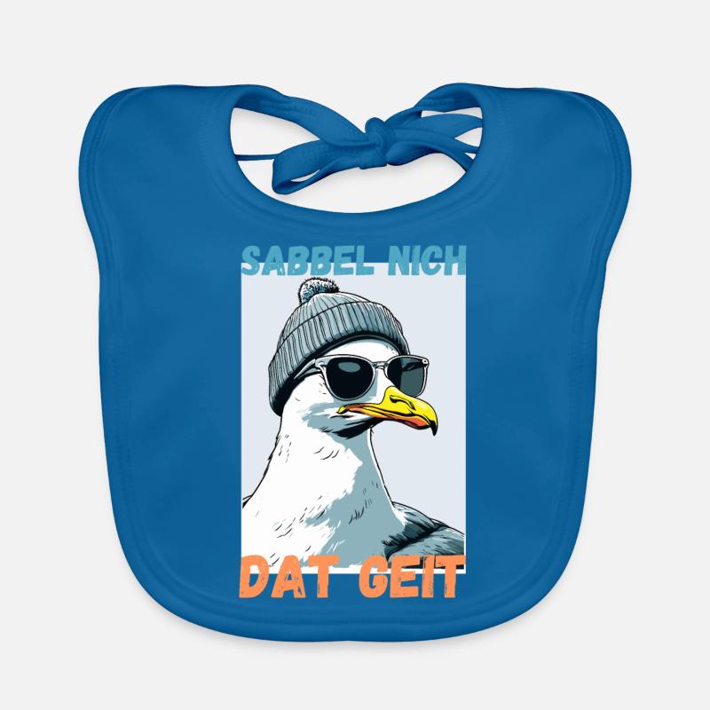 Ne bave pas là-dessus Hamburg Dialect Seagull Funny Bavoir bio Bébé