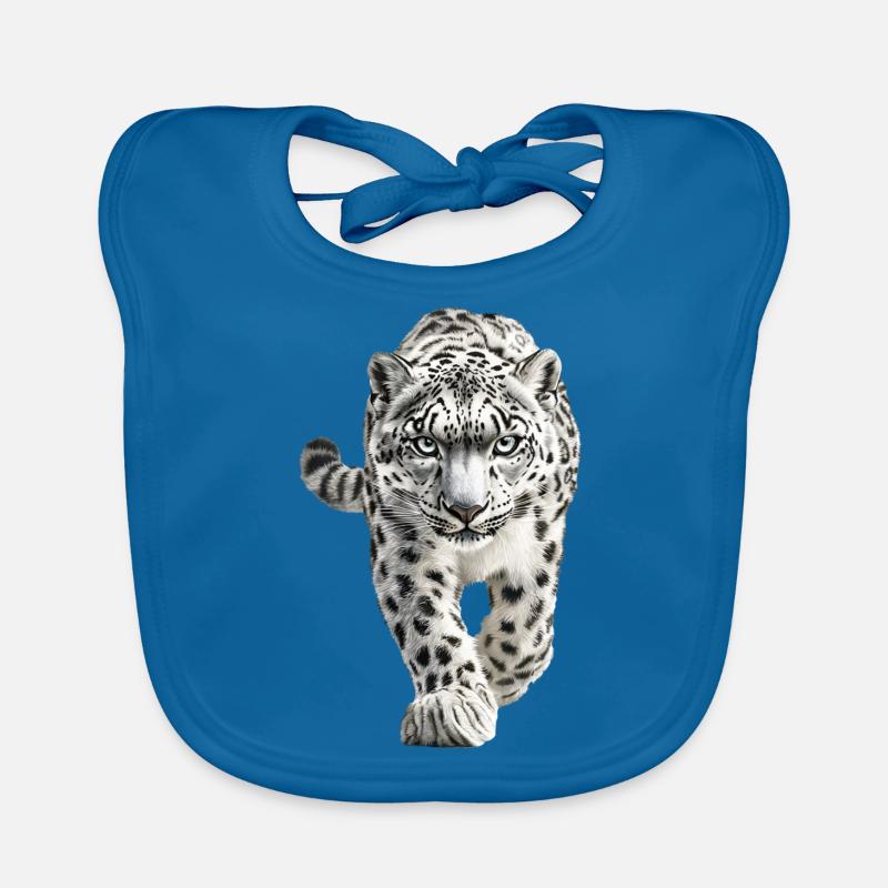 Schneeleopard Baby Bio-Lätzchen