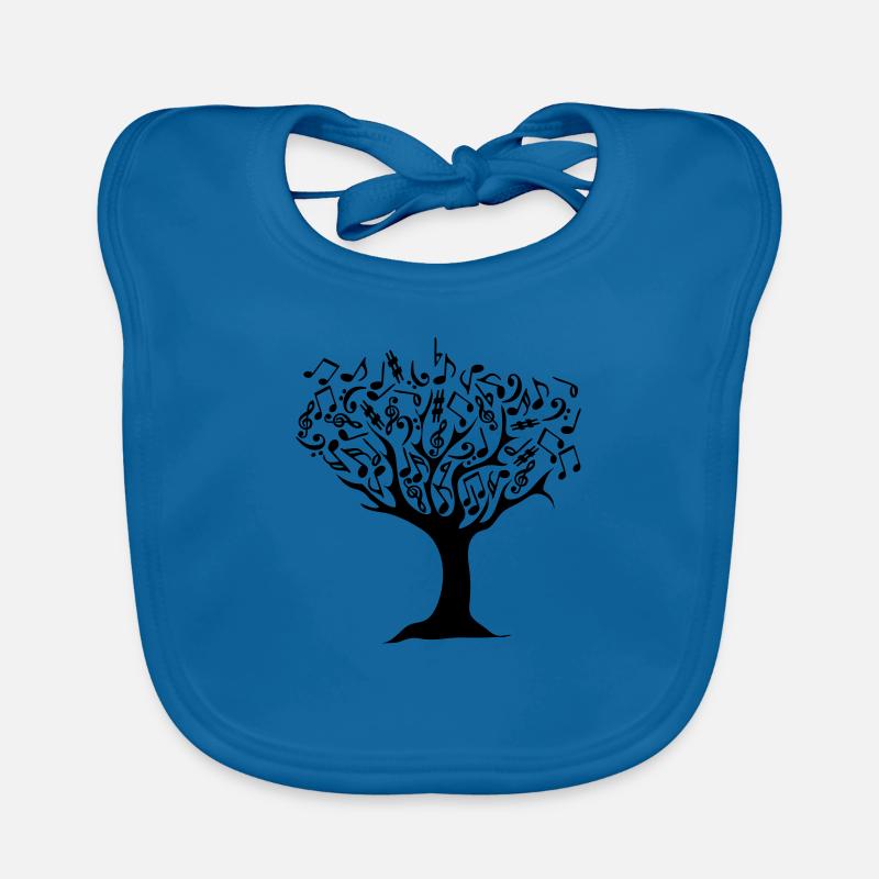 Arbre notes Bavoir bio Bébé