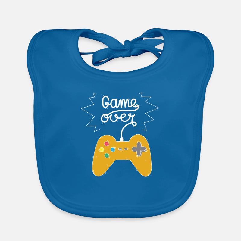 Game over! Perdu! - Bavoir bio Bébé - bleu paon