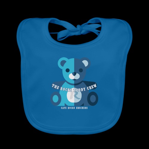 Rocks Teddy Bear - Blue - Bio-slabbetje voor baby's