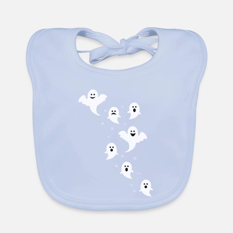 Ghosts Ghosts Ghost Hour Scary Gift Organic Baby Bibs