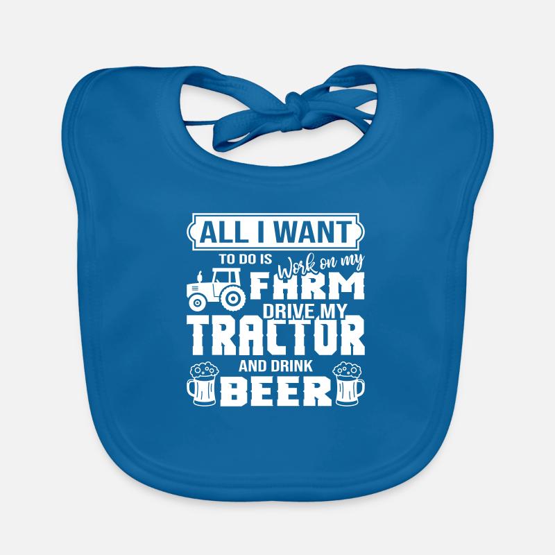 Work On My Farm Drive My Tractor Baby Bio-Lätzchen