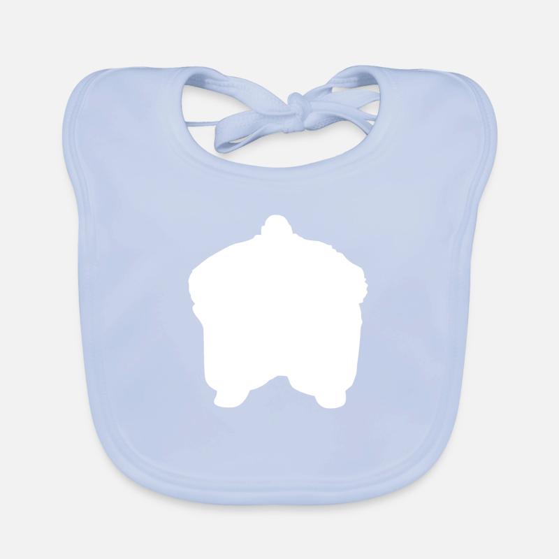 dicker Mann weiss Baby Bio-Lätzchen