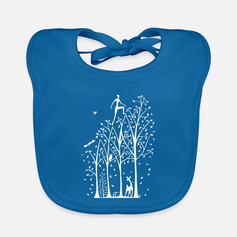 How to live - upwards white Organic Baby Bibs