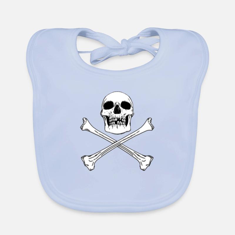 DRAPEAU PIRATE Bavoir bio Bébé