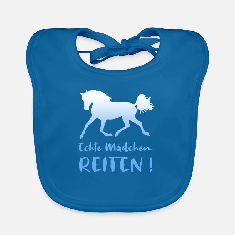 Echte Mädchen Reiten Pferde Reiterin Geschenk Baby Bio-Lätzchen