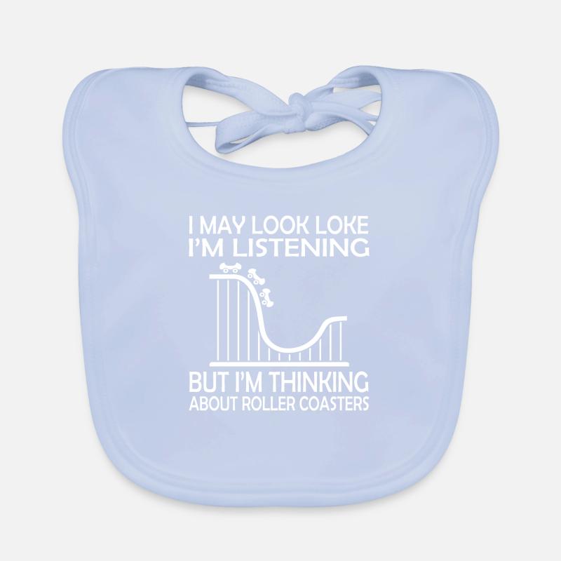 Rollercoaster Roller Coaster Organic Baby Bibs