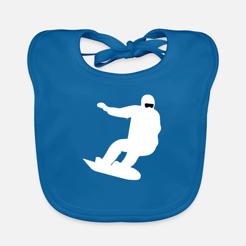 Snowboard Snowboarder Baby Bio-Lätzchen
