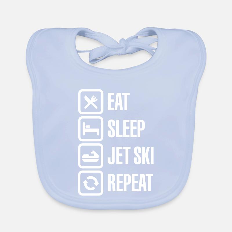 Jet-Boot Wassermotorräder Eat Sleep Jet Ski Repeat Baby Bio-Lätzchen
