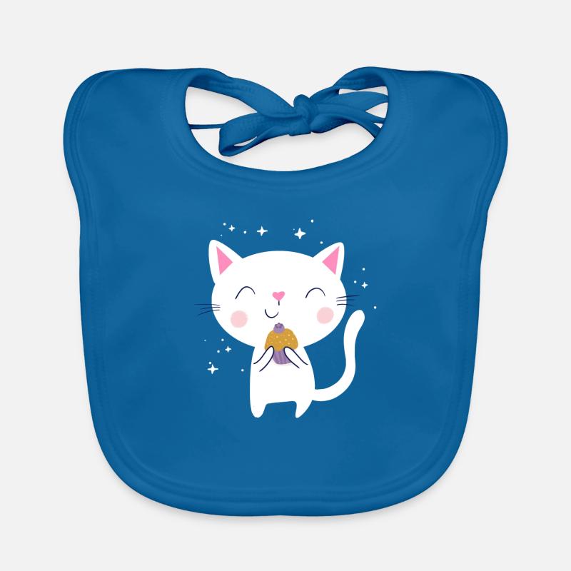 Muffin aux bleuets Chat Bavoir bio Bébé
