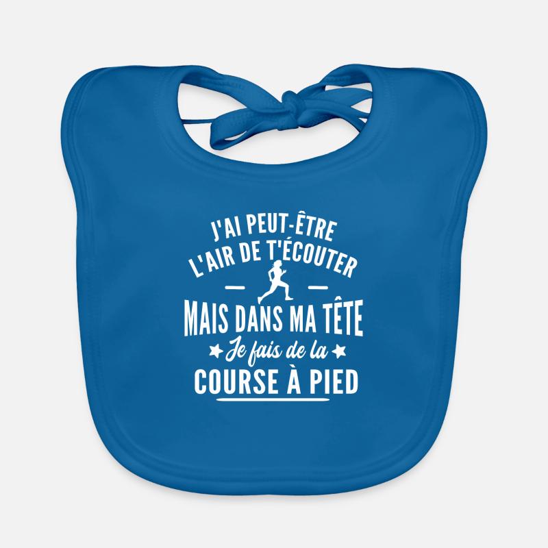 je fais de la course à pied / cadeau course à pied Bavoir bio Bébé