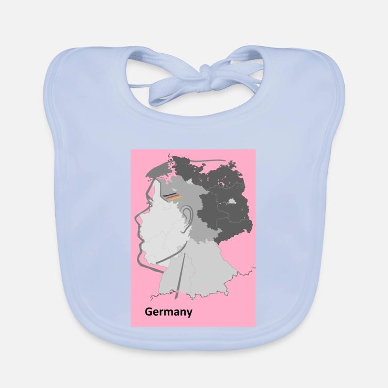 Germany in Gradient with Artist's Motif Organic Baby Bibs