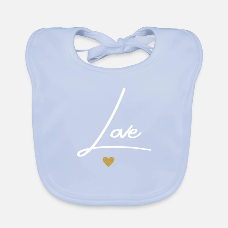 Liebe - Geschenkidee zum Valentinstag Baby Bio-Lätzchen