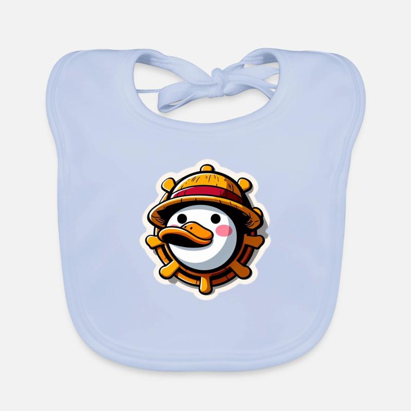 Duck with Straw Hat Organic Baby Bibs