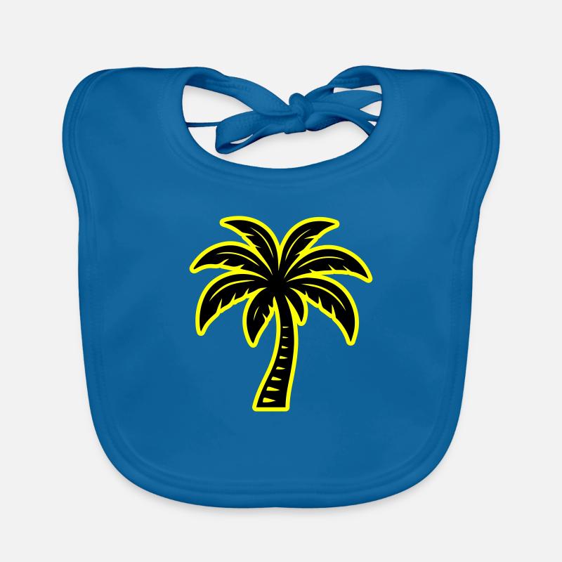 Palm Tree Icon Organic Baby Bibs