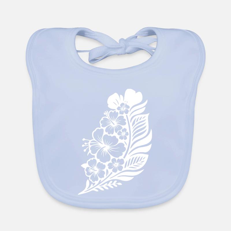 Tropical Hibiscus & Palm Organic Baby Bibs