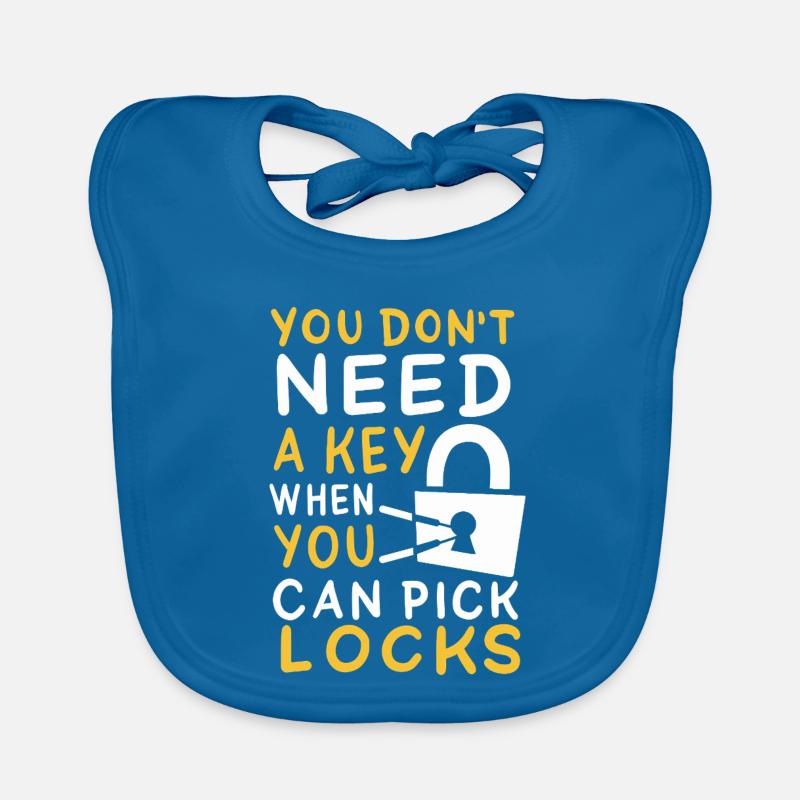 Funny Locksmith Picking Locks Hobbyist Graphic Organic Baby Bibs