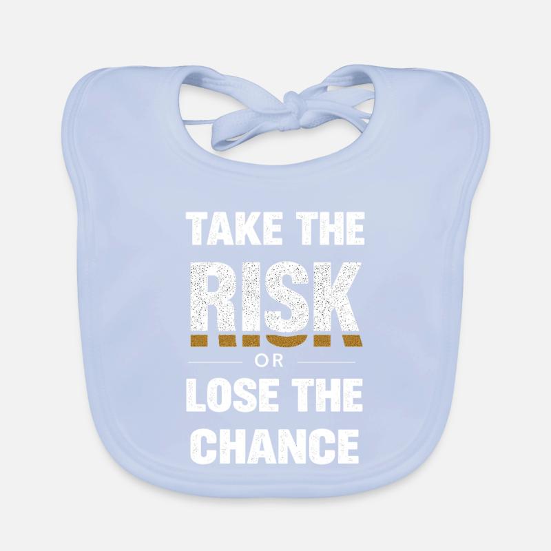take the risk or lose the chance vintage design  Baby Bio-Lätzchen