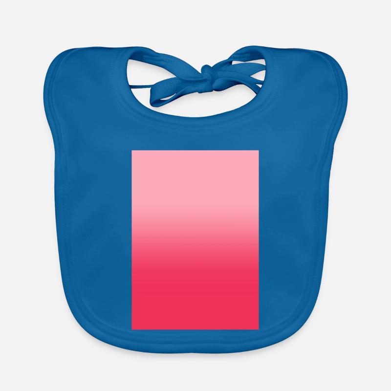 Gradient - pink red customizable Organic Baby Bibs
