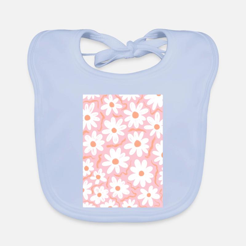 Rosa Gänseblümchen Baby Bio-Lätzchen