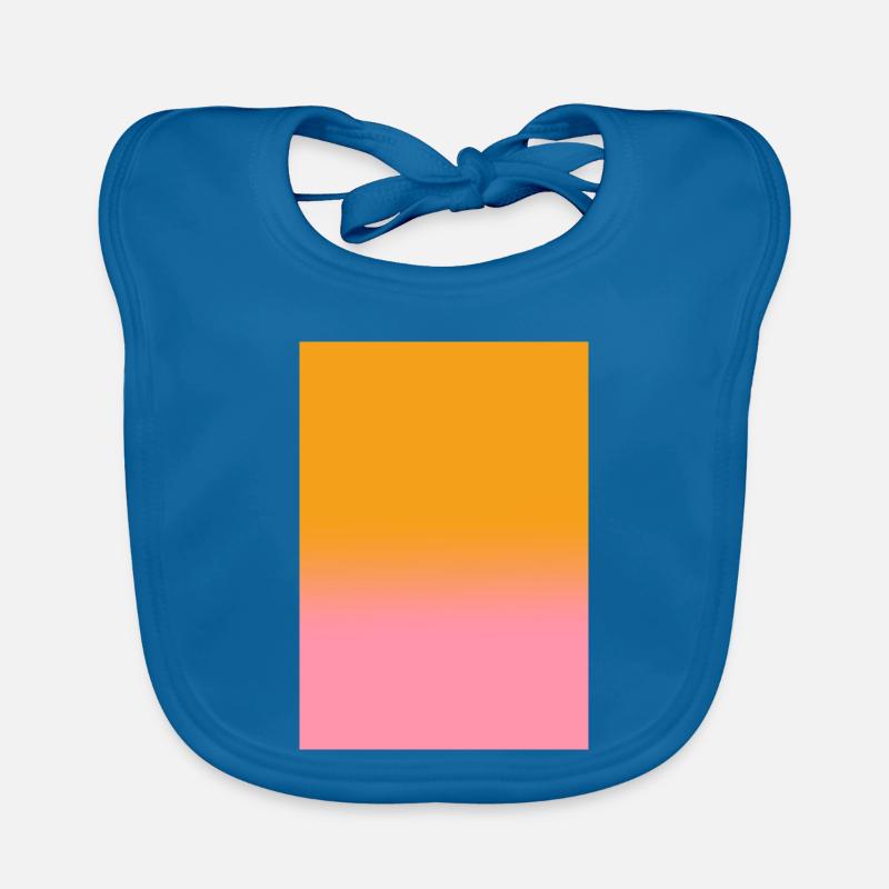 Gradient - orange pink customizable Organic Baby Bibs