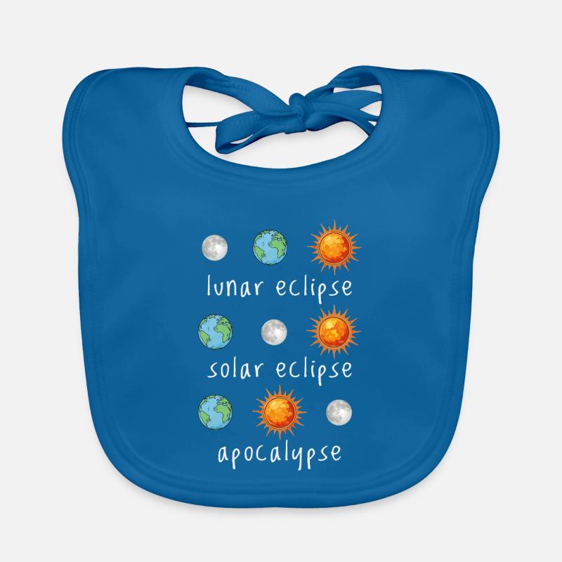 Éclipse lunaire Éclipse solaire Apocalypse Humour Bavoir bio Bébé