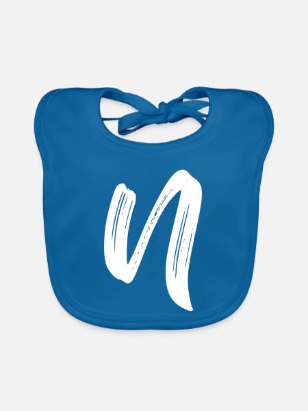 N - Baby Bio-Lätzchen - Pfauenblau