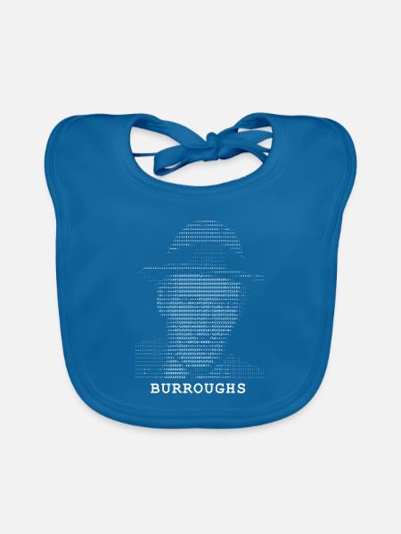 William S. Burroughs - Baby Bio-Lätzchen - Pfauenblau - Vorne