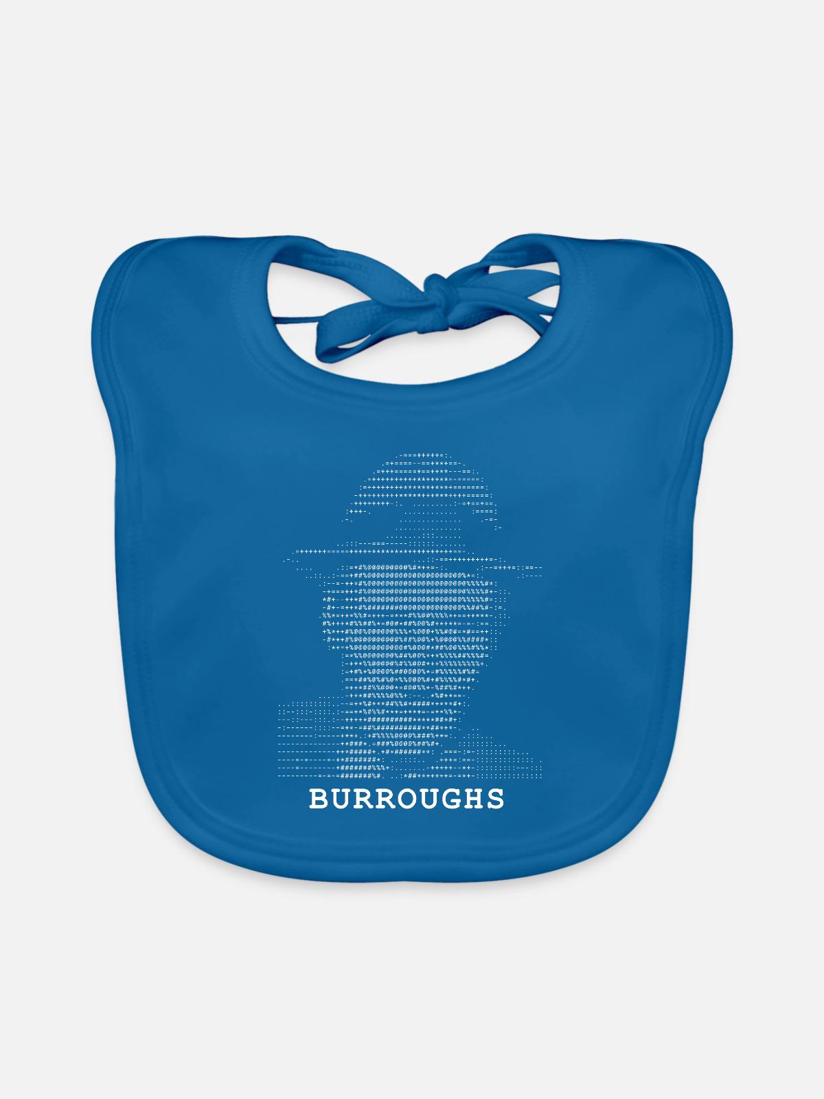 William S. Burroughs - Baby Bio-Lätzchen - Pfauenblau - Vorne