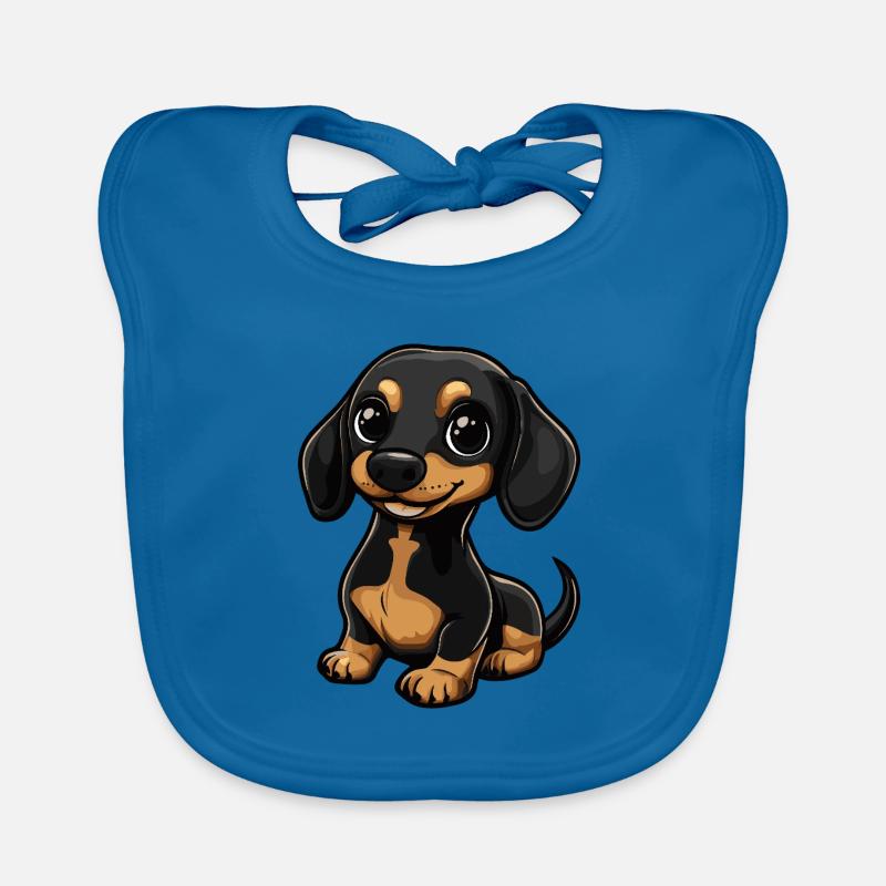 Dackel DachsHund Niedlich Baby Bio-Lätzchen