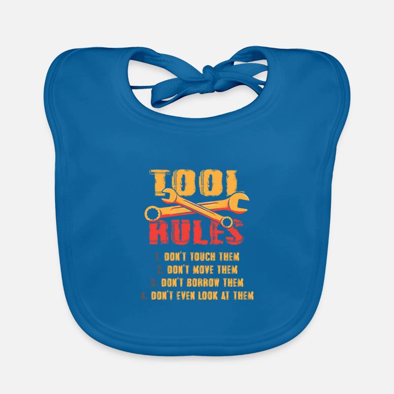 Funny Tools Rules Toolmaker Mechanic Baby Bio-Lätzchen