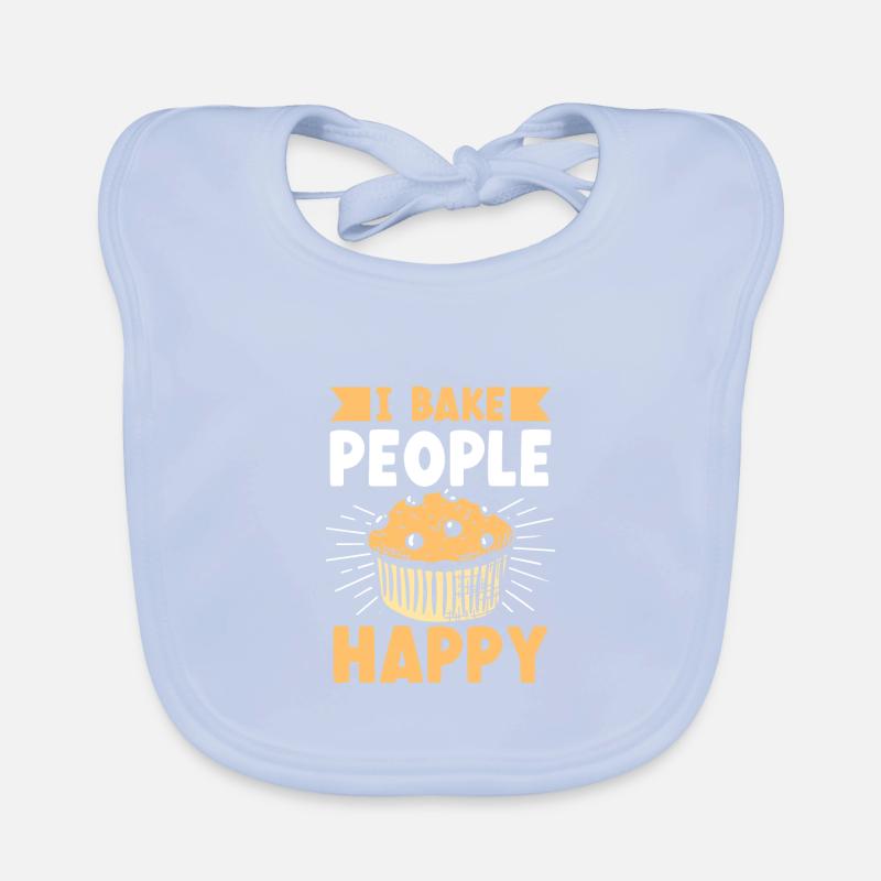 I Bake People Happy Funny Baking Baker Baby Bio-Lätzchen