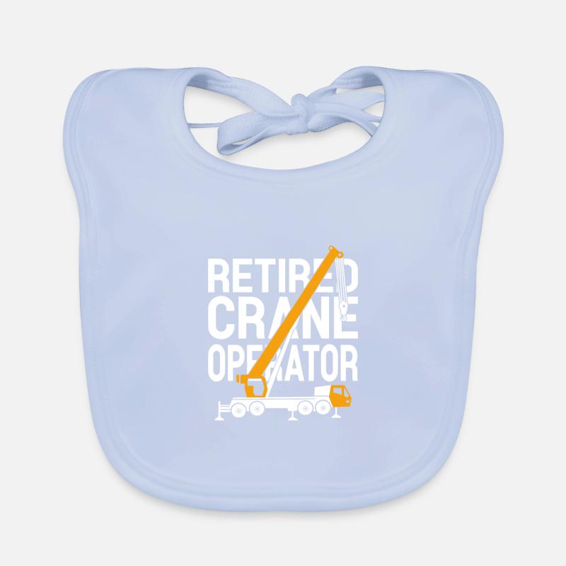 Retired Crane Operator Heavy Equipment Operator Baby Bio-Lätzchen